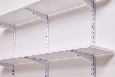 20 metal brackets for shelves white|white standards and shelf brackets.